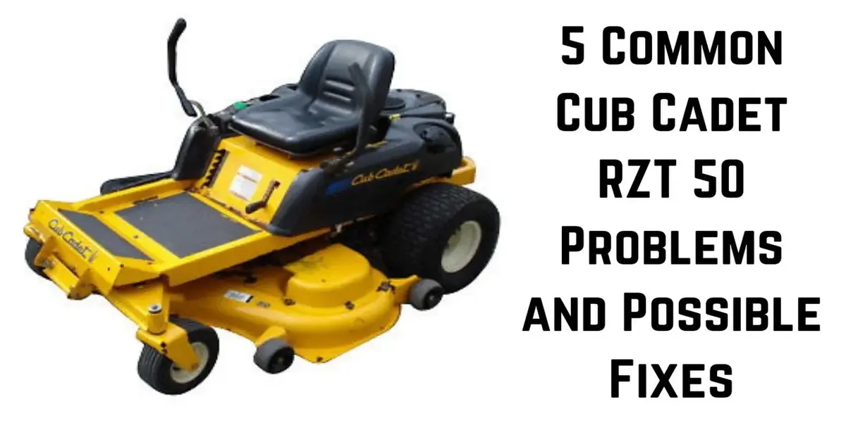 cub cadet rzt 50 problems