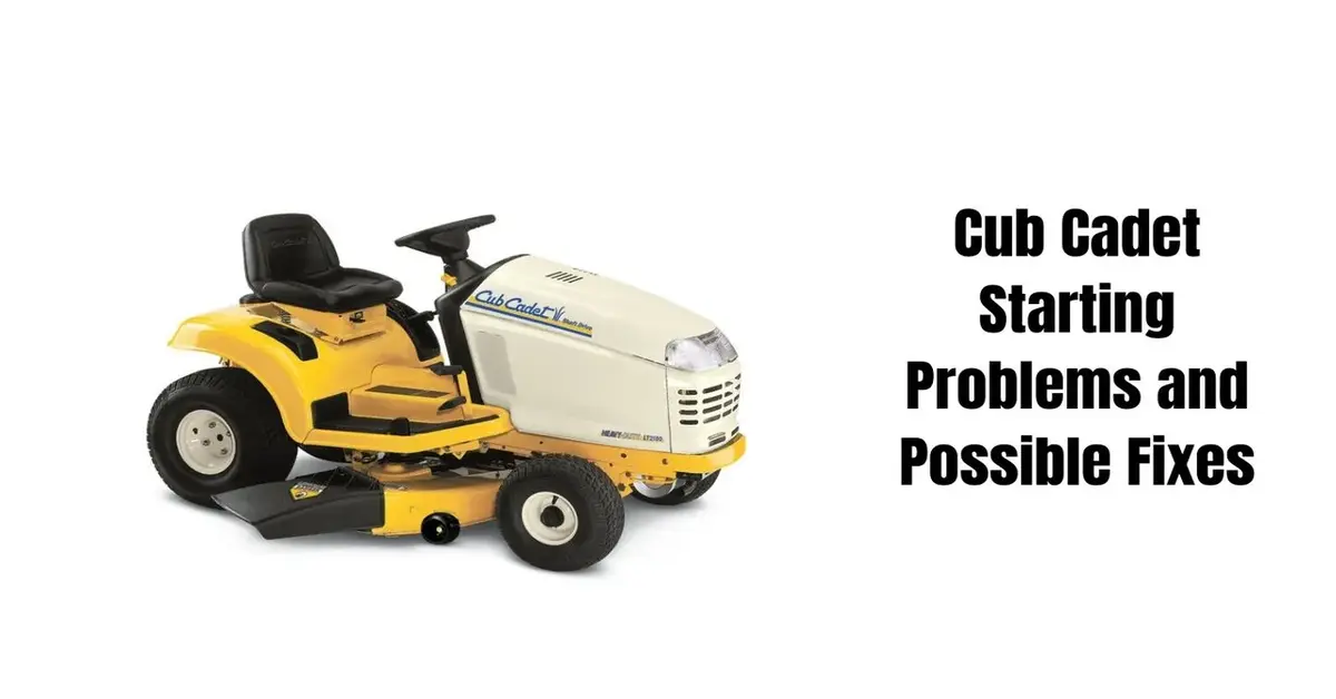 cub cadet starting problems