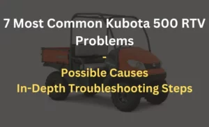 kubota 500 rtv problems