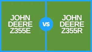 john deere z355e vs z355r